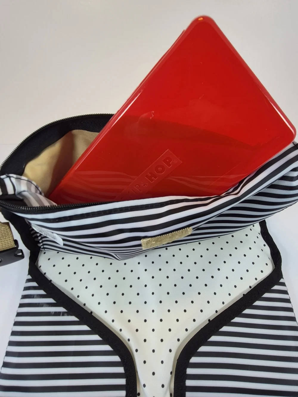 Skip Hop Black & White Striped Portable/Wipeable Changing Pad